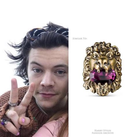 lion head ring gucci|harry styles gucci lion ring.